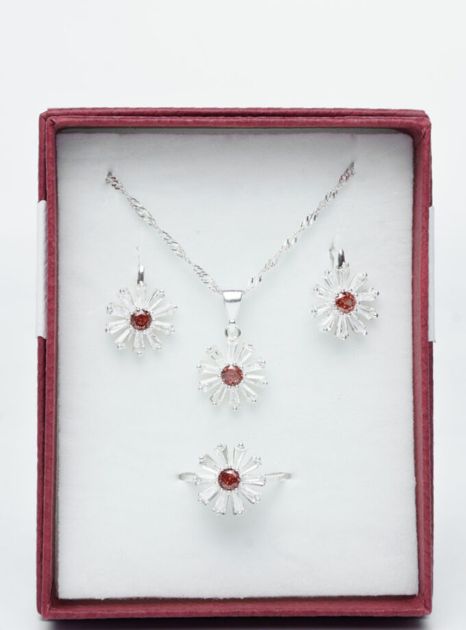 Bijoux pierre cornaline fond rouge