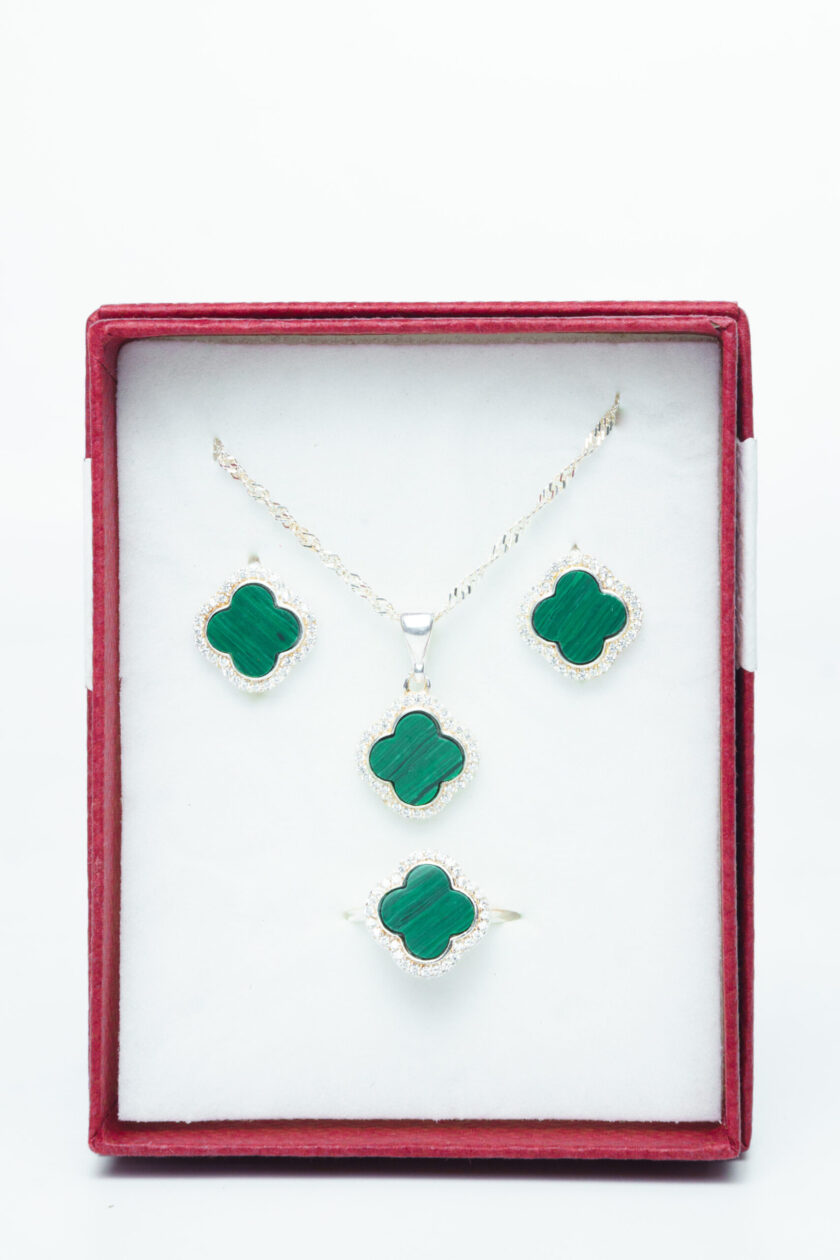 Bijoux argent motif pierre agate