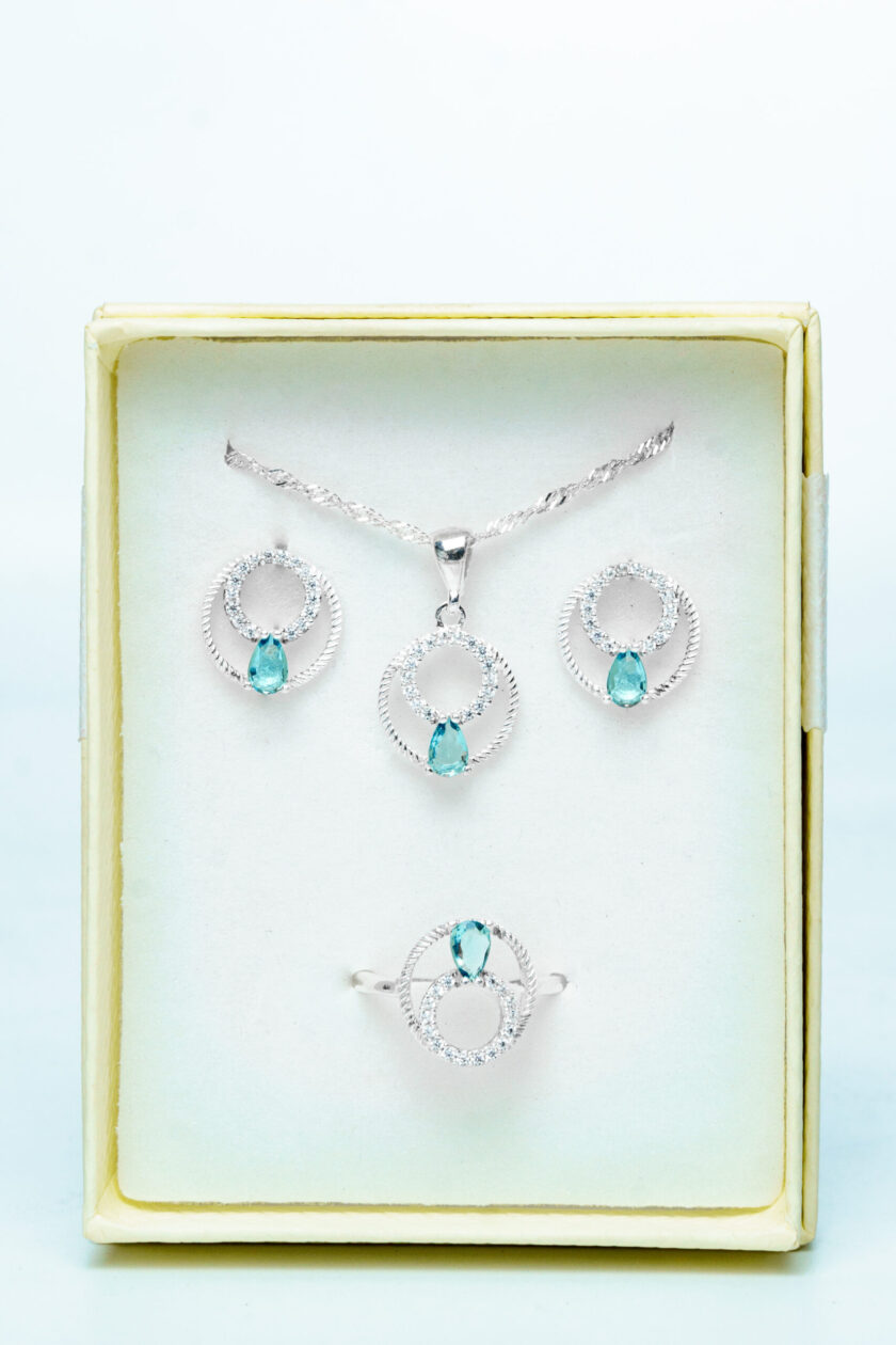 Bijoux argente légère pierre turquoise