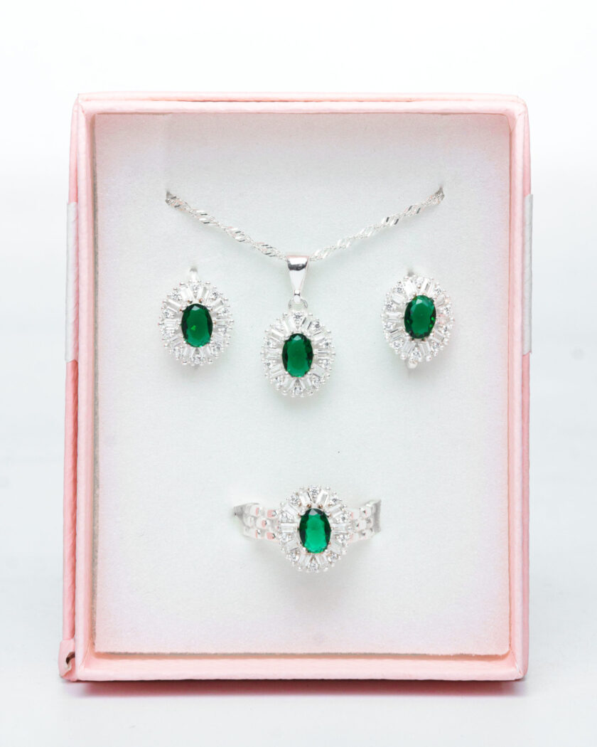 Bijoux argenté pierre Jade