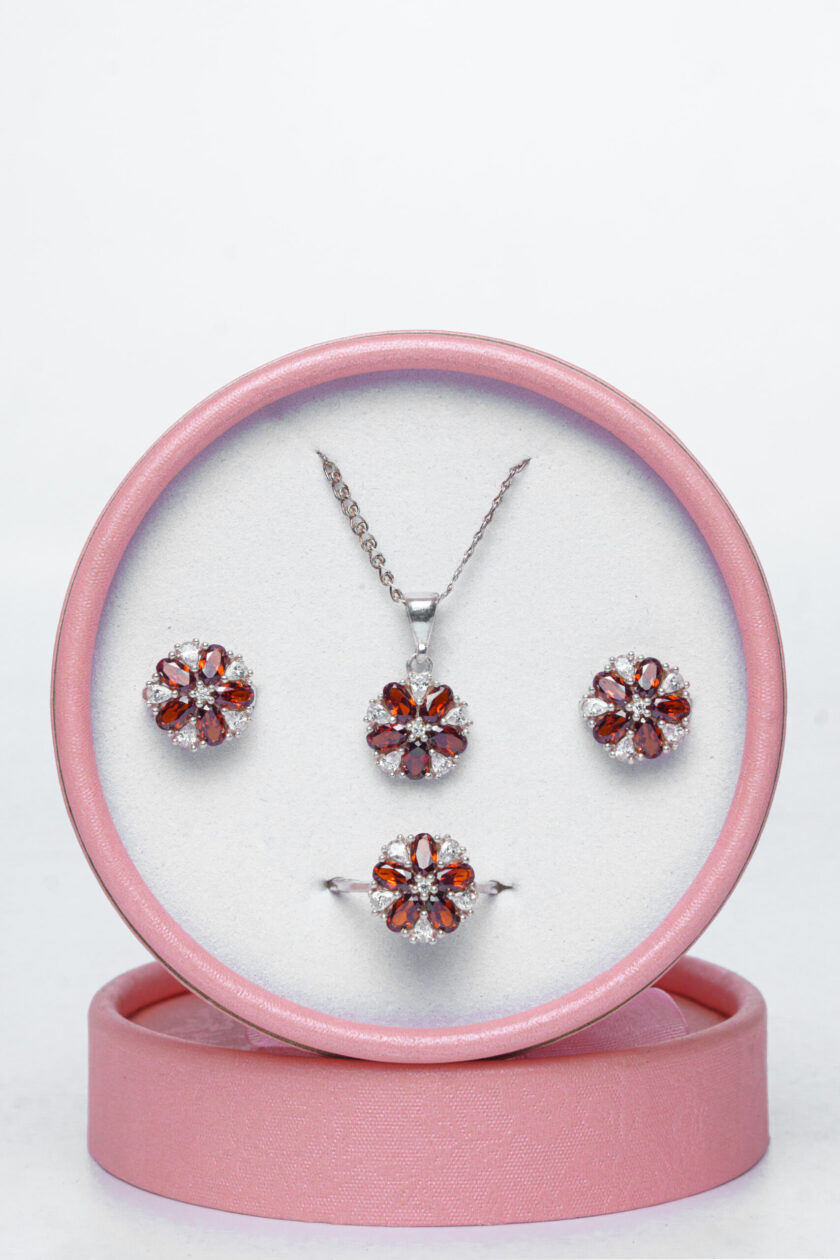 Bijoux pierre cornaline argente
