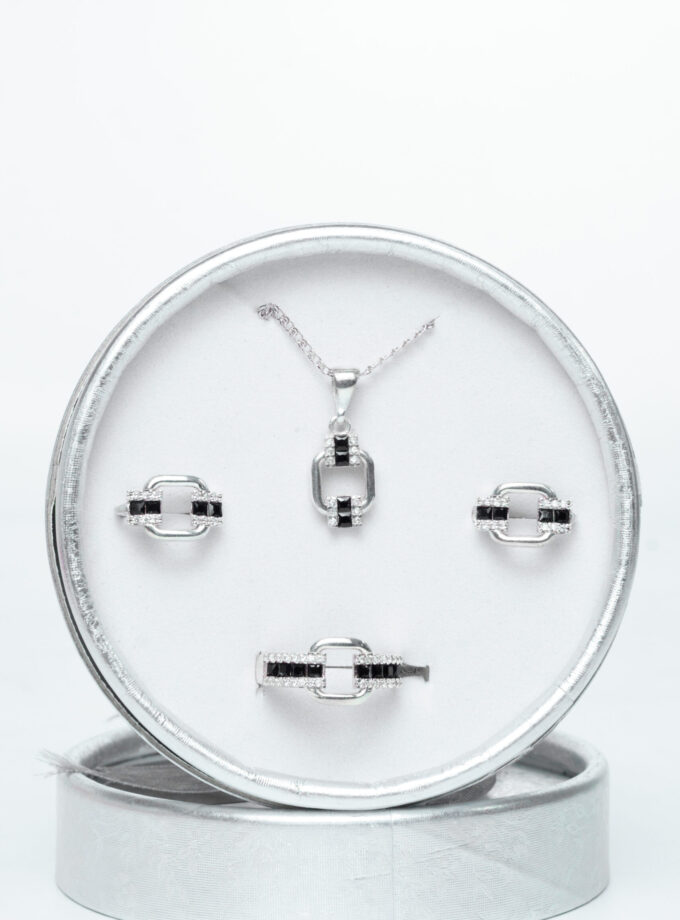 Bijoux accessoire motif onyx noir